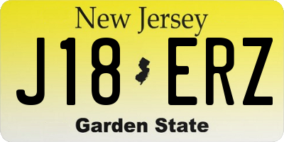 NJ license plate J18ERZ