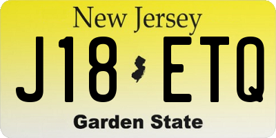 NJ license plate J18ETQ