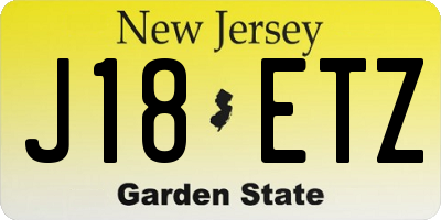 NJ license plate J18ETZ