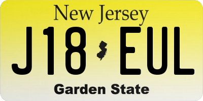 NJ license plate J18EUL