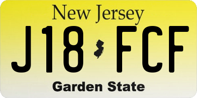 NJ license plate J18FCF