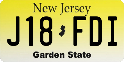 NJ license plate J18FDI