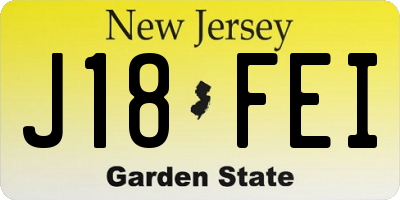 NJ license plate J18FEI