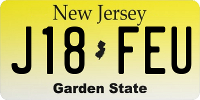 NJ license plate J18FEU