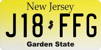 NJ license plate J18FFG