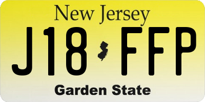 NJ license plate J18FFP