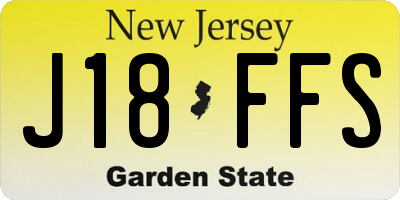 NJ license plate J18FFS