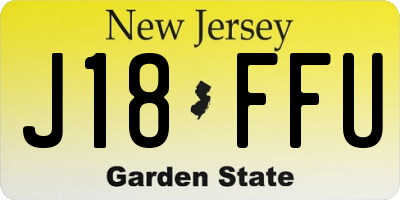 NJ license plate J18FFU