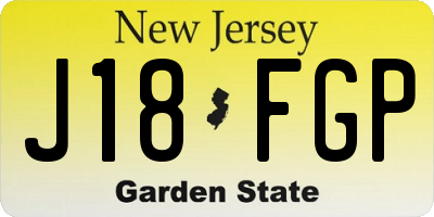 NJ license plate J18FGP