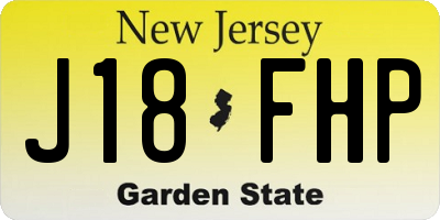 NJ license plate J18FHP