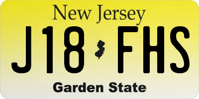 NJ license plate J18FHS