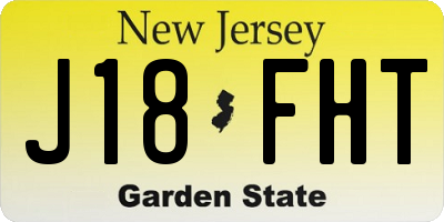 NJ license plate J18FHT