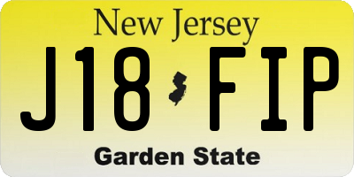 NJ license plate J18FIP