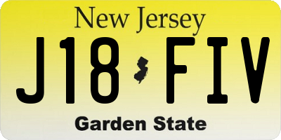 NJ license plate J18FIV