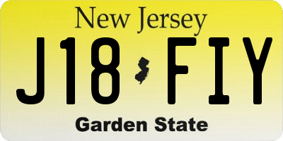 NJ license plate J18FIY