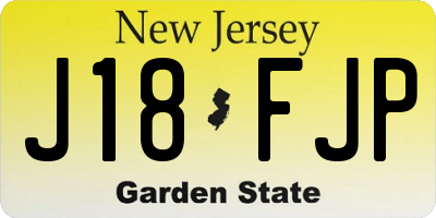 NJ license plate J18FJP