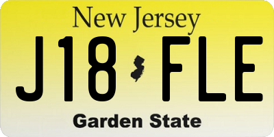 NJ license plate J18FLE