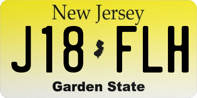 NJ license plate J18FLH