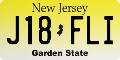 NJ license plate J18FLI