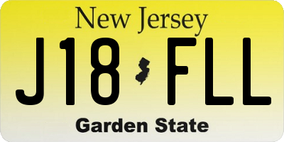 NJ license plate J18FLL