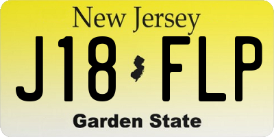 NJ license plate J18FLP