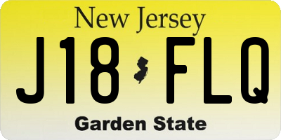 NJ license plate J18FLQ