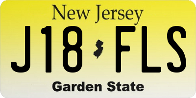 NJ license plate J18FLS