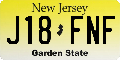 NJ license plate J18FNF