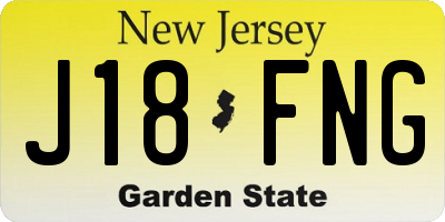 NJ license plate J18FNG