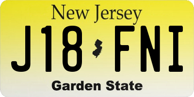 NJ license plate J18FNI