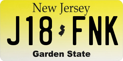 NJ license plate J18FNK