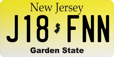 NJ license plate J18FNN