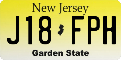 NJ license plate J18FPH