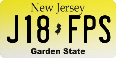 NJ license plate J18FPS