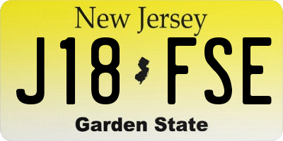 NJ license plate J18FSE