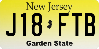 NJ license plate J18FTB