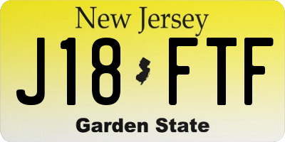 NJ license plate J18FTF