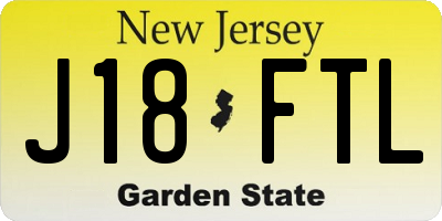 NJ license plate J18FTL