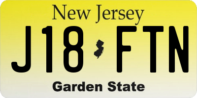 NJ license plate J18FTN