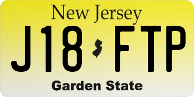 NJ license plate J18FTP