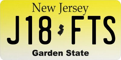 NJ license plate J18FTS