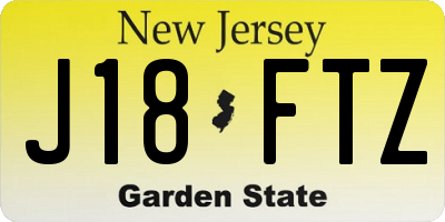 NJ license plate J18FTZ