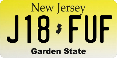 NJ license plate J18FUF