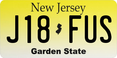 NJ license plate J18FUS