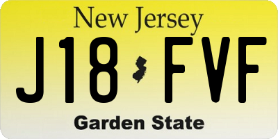 NJ license plate J18FVF