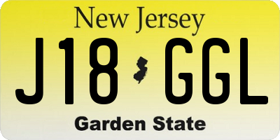 NJ license plate J18GGL