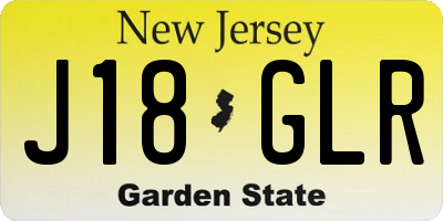 NJ license plate J18GLR