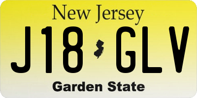 NJ license plate J18GLV