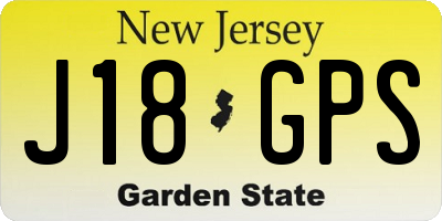 NJ license plate J18GPS