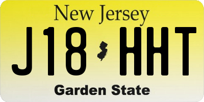 NJ license plate J18HHT